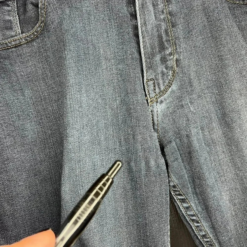 PAIGE Federal Jeans Acid Wash Dark Blue Men's Slim Straight Size 31 - Picture 5 of 13